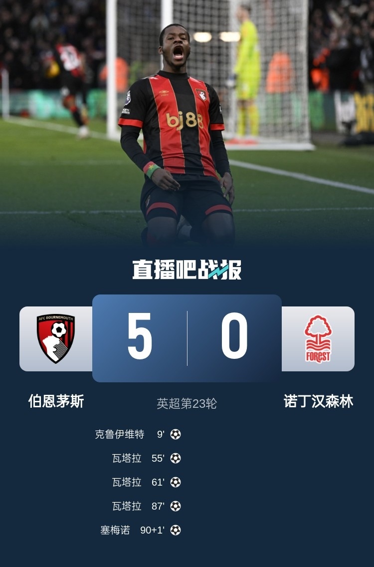 伯恩茅斯客场遭遇失利，降级前景堪忧的简单介绍