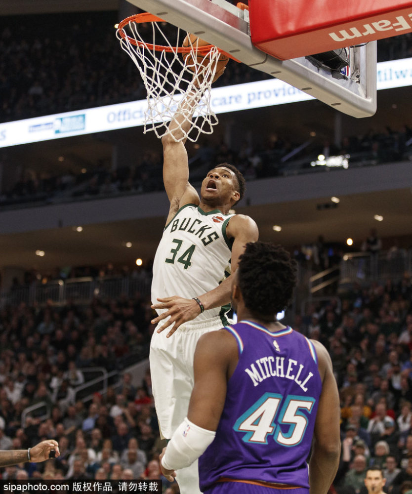 杏彩体育官网-爵士客场擒雄鹿，戈贝尔内线威力